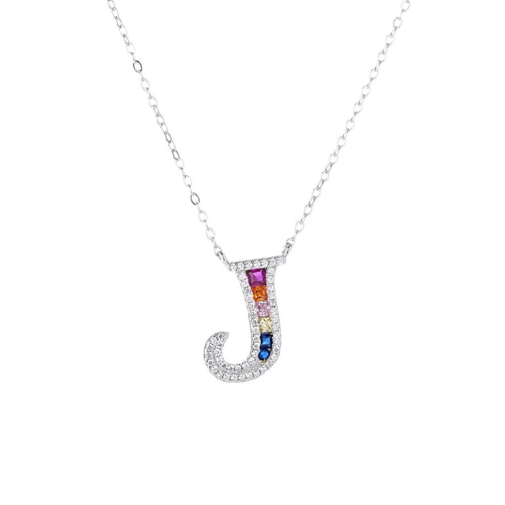 Collana lettera multicolor
